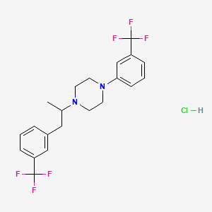 molecular formula C21H23ClF6N2 B5142265 1-{1-methyl-2-[3-(trifluoromethyl)phenyl]ethyl}-4-[3-(trifluoromethyl)phenyl]piperazine hydrochloride 