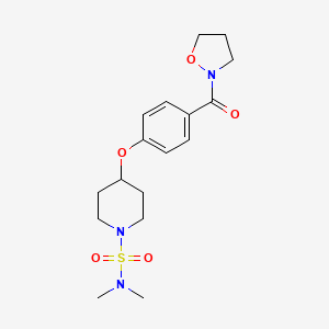 molecular formula C17H25N3O5S B5142268 4-[4-(2-isoxazolidinylcarbonyl)phenoxy]-N,N-dimethyl-1-piperidinesulfonamide 