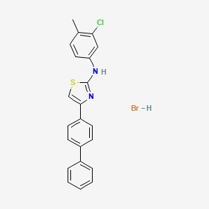 molecular formula C22H18BrClN2S B5142282 4-(4-biphenylyl)-N-(3-chloro-4-methylphenyl)-1,3-thiazol-2-amine hydrobromide 