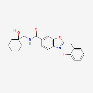 2-(2-fluorobenzyl)-N-[(1-hydroxycyclohexyl)methyl]-1,3-benzoxazole-6-carboxamide