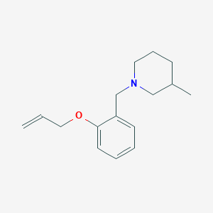 molecular formula C16H23NO B5142300 1-[2-(allyloxy)benzyl]-3-methylpiperidine 