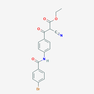 molecular formula C19H15BrN2O4 B5142304 ethyl 3-{4-[(4-bromobenzoyl)amino]phenyl}-2-cyano-3-oxopropanoate 