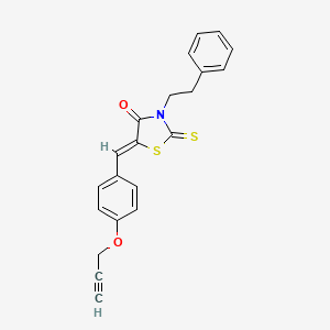 molecular formula C21H17NO2S2 B5142319 3-(2-phenylethyl)-5-[4-(2-propyn-1-yloxy)benzylidene]-2-thioxo-1,3-thiazolidin-4-one 