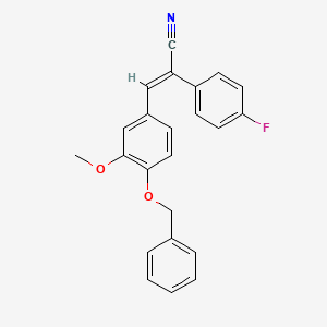 molecular formula C23H18FNO2 B5142381 3-[4-(benzyloxy)-3-methoxyphenyl]-2-(4-fluorophenyl)acrylonitrile 