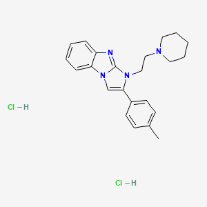 molecular formula C23H28Cl2N4 B5142384 2-(4-methylphenyl)-1-[2-(1-piperidinyl)ethyl]-1H-imidazo[1,2-a]benzimidazole dihydrochloride 
