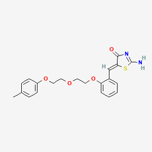 molecular formula C21H22N2O4S B5142391 2-imino-5-(2-{2-[2-(4-methylphenoxy)ethoxy]ethoxy}benzylidene)-1,3-thiazolidin-4-one CAS No. 426234-60-8