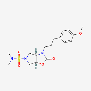 (3aS*,6aR*)-3-[3-(4-methoxyphenyl)propyl]-N,N-dimethyl-2-oxohexahydro-5H-pyrrolo[3,4-d][1,3]oxazole-5-sulfonamide