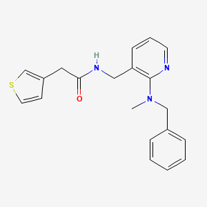 molecular formula C20H21N3OS B5142407 N-({2-[benzyl(methyl)amino]-3-pyridinyl}methyl)-2-(3-thienyl)acetamide 