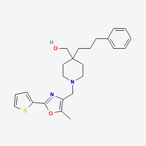 molecular formula C24H30N2O2S B5142443 [1-{[5-methyl-2-(2-thienyl)-1,3-oxazol-4-yl]methyl}-4-(3-phenylpropyl)-4-piperidinyl]methanol 