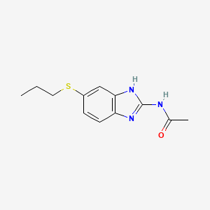 molecular formula C12H15N3OS B5142461 N-[5-(propylthio)-1H-benzimidazol-2-yl]acetamide 