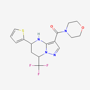 molecular formula C16H17F3N4O2S B5142473 3-(4-morpholinylcarbonyl)-5-(2-thienyl)-7-(trifluoromethyl)-4,5,6,7-tetrahydropyrazolo[1,5-a]pyrimidine 