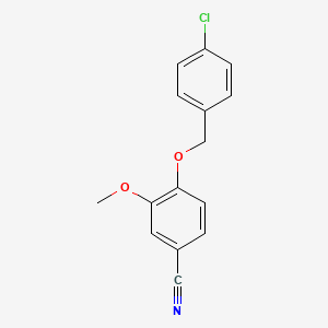 molecular formula C15H12ClNO2 B5142500 4-[(4-chlorobenzyl)oxy]-3-methoxybenzonitrile 