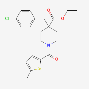 molecular formula C21H24ClNO3S B5142510 ethyl 4-(4-chlorobenzyl)-1-[(5-methyl-2-thienyl)carbonyl]-4-piperidinecarboxylate 