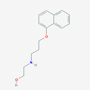 molecular formula C15H19NO2 B5142518 2-{[3-(1-naphthyloxy)propyl]amino}ethanol 