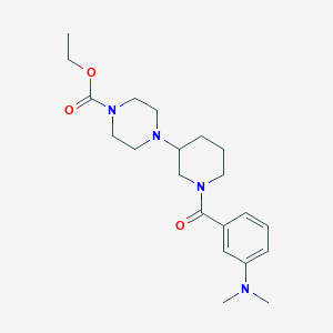 molecular formula C21H32N4O3 B5142531 ethyl 4-{1-[3-(dimethylamino)benzoyl]-3-piperidinyl}-1-piperazinecarboxylate 