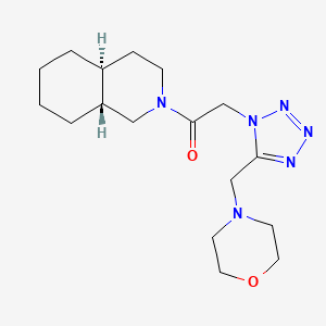 (4aS*,8aR*)-2-{[5-(4-morpholinylmethyl)-1H-tetrazol-1-yl]acetyl}decahydroisoquinoline
