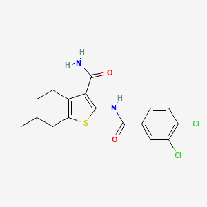 2-[(3,4-dichlorobenzoyl)amino]-6-methyl-4,5,6,7-tetrahydro-1-benzothiophene-3-carboxamide