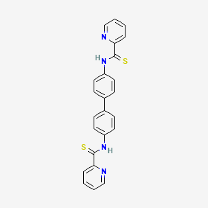 molecular formula C24H18N4S2 B5142559 N,N'-4,4'-biphenyldiyldi(2-pyridinecarbothioamide) 