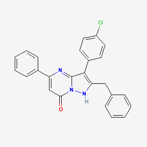 molecular formula C25H18ClN3O B5142576 2-benzyl-3-(4-chlorophenyl)-5-phenylpyrazolo[1,5-a]pyrimidin-7(4H)-one 