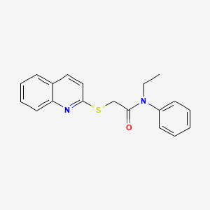 N-ethyl-N-phenyl-2-(2-quinolinylthio)acetamide