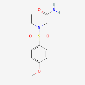 molecular formula C11H16N2O4S B5142636 N~2~-ethyl-N~2~-[(4-methoxyphenyl)sulfonyl]glycinamide 