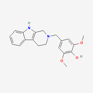 molecular formula C20H22N2O3 B5142639 2,6-二甲氧基-4-(1,3,4,9-四氢-2H-β-咔啉-2-基甲基)苯酚 