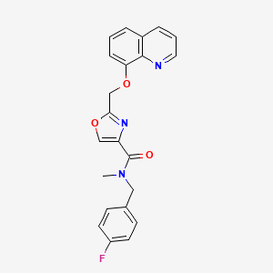 molecular formula C22H18FN3O3 B5142646 N-(4-fluorobenzyl)-N-methyl-2-[(8-quinolinyloxy)methyl]-1,3-oxazole-4-carboxamide 