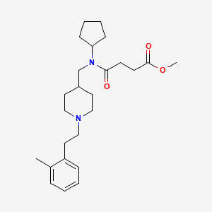 molecular formula C25H38N2O3 B5142654 methyl 4-[cyclopentyl({1-[2-(2-methylphenyl)ethyl]-4-piperidinyl}methyl)amino]-4-oxobutanoate 