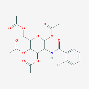 molecular formula C21H24ClNO10 B5142664 1,3,4,6-tetra-O-acetyl-2-[(2-chlorobenzoyl)amino]-2-deoxyhexopyranose 