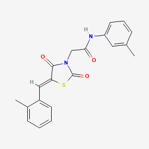 molecular formula C20H18N2O3S B5142666 2-[5-(2-methylbenzylidene)-2,4-dioxo-1,3-thiazolidin-3-yl]-N-(3-methylphenyl)acetamide 
