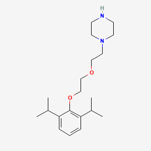 molecular formula C20H34N2O2 B5142715 1-{2-[2-(2,6-diisopropylphenoxy)ethoxy]ethyl}piperazine 