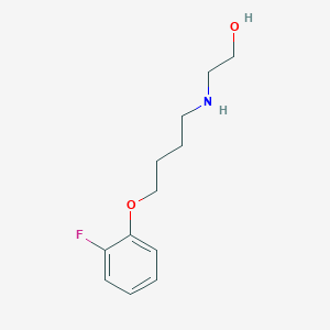 molecular formula C12H18FNO2 B5142743 2-{[4-(2-fluorophenoxy)butyl]amino}ethanol CAS No. 418784-77-7