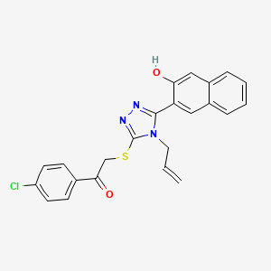 molecular formula C23H18ClN3O2S B5142756 2-{[4-allyl-5-(3-hydroxy-2-naphthyl)-4H-1,2,4-triazol-3-yl]thio}-1-(4-chlorophenyl)ethanone 