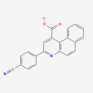 molecular formula C21H12N2O2 B5142776 3-(4-cyanophenyl)benzo[f]quinoline-1-carboxylic acid 