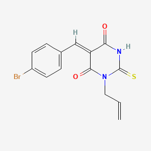 molecular formula C14H11BrN2O2S B5142789 1-allyl-5-(4-bromobenzylidene)-2-thioxodihydro-4,6(1H,5H)-pyrimidinedione 