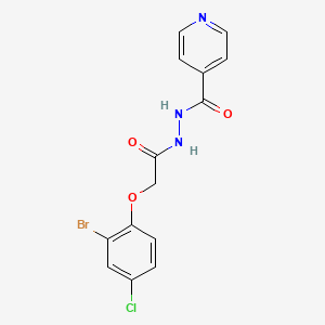 molecular formula C14H11BrClN3O3 B5142795 N'-[2-(2-bromo-4-chlorophenoxy)acetyl]isonicotinohydrazide 