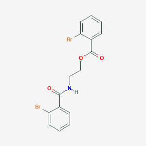 molecular formula C16H13Br2NO3 B5142807 2-[(2-bromobenzoyl)amino]ethyl 2-bromobenzoate 