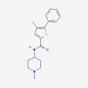 molecular formula C18H22N2OS B5142813 4-methyl-N-(1-methyl-4-piperidinyl)-5-phenyl-2-thiophenecarboxamide 
