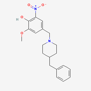 molecular formula C20H24N2O4 B5142835 4-[(4-benzyl-1-piperidinyl)methyl]-2-methoxy-6-nitrophenol 
