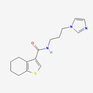 molecular formula C15H19N3OS B5142869 N-[3-(1H-imidazol-1-yl)propyl]-4,5,6,7-tetrahydro-1-benzothiophene-3-carboxamide 
