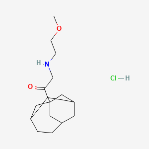 molecular formula C16H28ClNO2 B5142879 2-[(2-methoxyethyl)amino]-1-tricyclo[4.3.1.1~3,8~]undec-1-ylethanone hydrochloride 