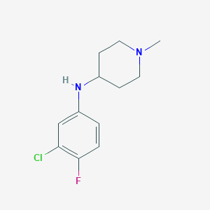 molecular formula C12H16ClFN2 B5142908 N-(3-chloro-4-fluorophenyl)-1-methyl-4-piperidinamine 