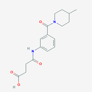molecular formula C17H22N2O4 B5142929 4-({3-[(4-methyl-1-piperidinyl)carbonyl]phenyl}amino)-4-oxobutanoic acid 