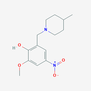 2-methoxy-6-[(4-methyl-1-piperidinyl)methyl]-4-nitrophenol
