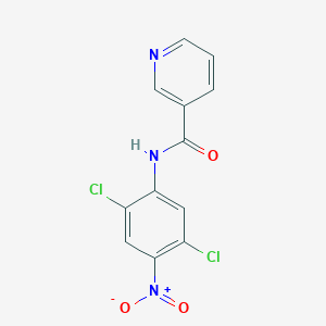 molecular formula C12H7Cl2N3O3 B5142935 N-(2,5-dichloro-4-nitrophenyl)nicotinamide 