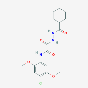 N-(4-chloro-2,5-dimethoxyphenyl)-2-[2-(cyclohexylcarbonyl)hydrazino]-2-oxoacetamide