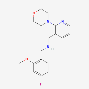 molecular formula C18H22FN3O2 B5142969 (4-fluoro-2-methoxybenzyl){[2-(4-morpholinyl)-3-pyridinyl]methyl}amine 