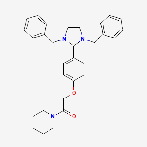 1-{[4-(1,3-dibenzyl-2-imidazolidinyl)phenoxy]acetyl}piperidine