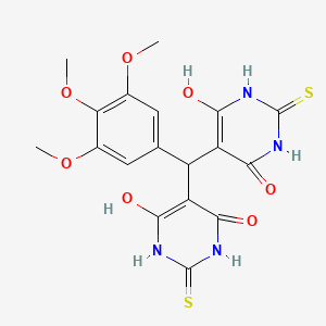 molecular formula C18H18N4O7S2 B5142986 5,5'-[(3,4,5-trimethoxyphenyl)methylene]bis(6-hydroxy-2-thioxo-2,3-dihydro-4(1H)-pyrimidinone) 