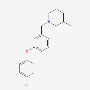 molecular formula C19H22ClNO B5143024 1-[3-(4-chlorophenoxy)benzyl]-3-methylpiperidine 